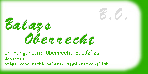 balazs oberrecht business card